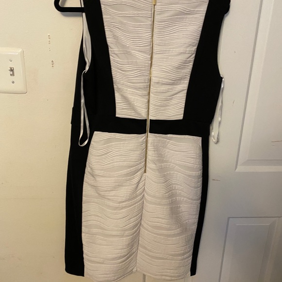 Black and white fitted dress sz 14 by Dana Buchman - Picture 2 of 3